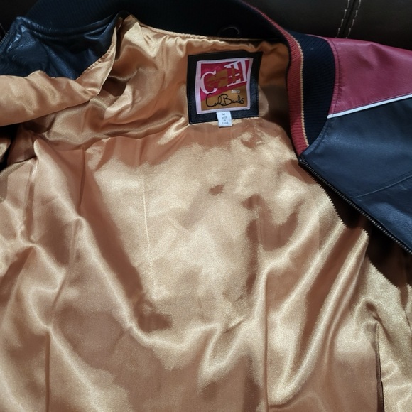 49ers San Fransisco Leather Jacket. Black, Gold and Red. Medium but fits large - Picture 5 of 6
